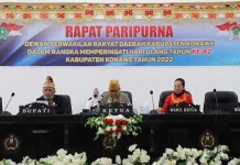 KSK Paparkan Prestasi Kepemimpinannya dalam Rapat Paripurna HUT Konawe ke-62 KSK Paparkan Prestasi Kepemimpinannya dalam Rapat Paripurna HUT Konawe ke-62