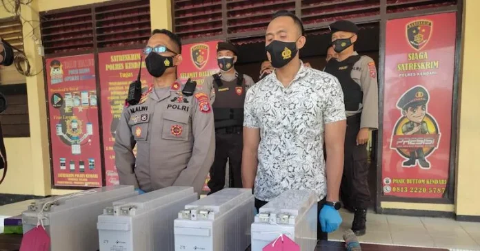 Pencuri Baterai Tower Telkomsel di Kendari Ditangkap, Dua Masih DPO