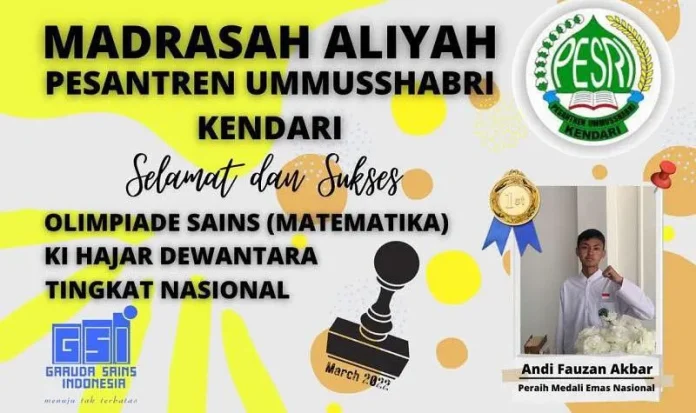 Siswa MA Pesri Kendari Sabet Medali Emas di Olimpiade Matematika Nasional Siswa MA Pesri Kendari Sabet Medali Emas di Olimpiade Matematika Nasional