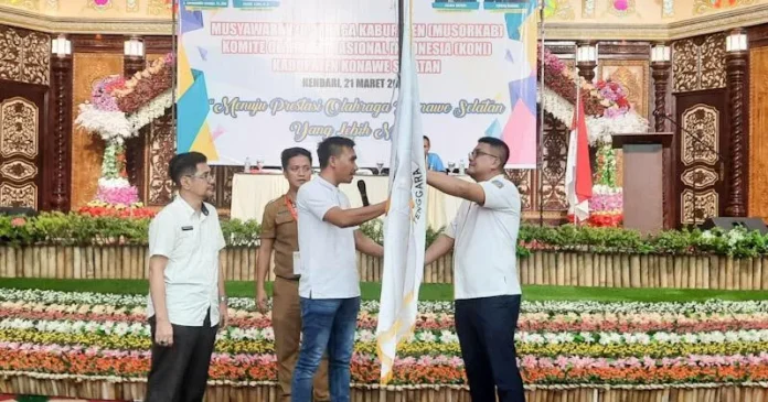 Terpilih Secara Aklamasi, Adi Jaya Putra Pimpin KONI Konsel