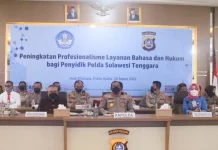 Penyidik Polda Sultra Dilatih Peningkatan Layanan Bahasa dan Hukum Penyidik Polda Sultra Dilatih Peningkatan Layanan Bahasa dan Hukum