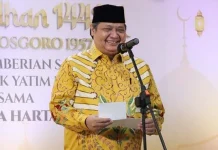 Airlangga Imbau Kader Kosgoro 1957 dan Golkar Bantu Masyarakat Tidak Mampu Ketua Umum DPP Partai Golkar Airlangga Hartarto