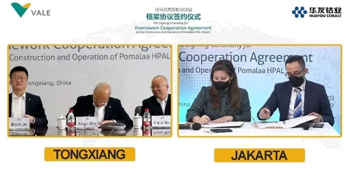 PT Vale dan Huayou Teken Perjanjian Kerangka Kerja Sama untuk Proyek HPAL Pomalaa di Sultra
