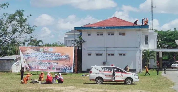 Peringati Hari Kesiapsiagaan Bencana Nasional, BPBD Sultra Gelar Simulasi Gempa