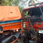 Akibat Ngebut dan Jalan Licin, Truk 10 Roda Tabrak Mobil Ekspedisi di Mubar Akibat Ngebut dan Jalan Licin, Truk 10 Roda Tabrak Mobil Ekspedisi di Mubar