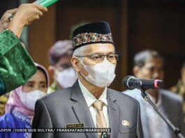 Ali Mazi Lantik Asrun Lio Jadi Pj Sekda Sultra di Jakarta