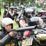 Polres Konawe Gelar Pelatihan Pengurai Massa Polres Konawe Gelar Pelatihan Pengurai Massa