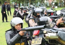 Polres Konawe Gelar Pelatihan Pengurai Massa Polres Konawe Gelar Pelatihan Pengurai Massa