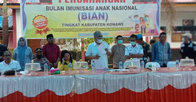 Canangkan BIAN 2022, Bupati Konawe Target Imunisasi Dasar Capai 95 Persen