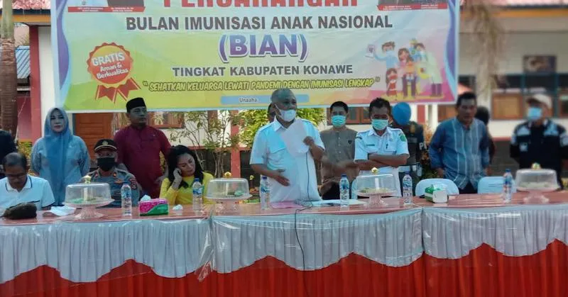 Canangkan BIAN 2022, Bupati Konawe Target Imunisasi Dasar Capai 95 Persen
