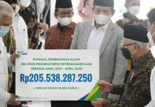 Wapres Serahkan Santunan BPJamsostek Senilai Rp1,26 Miliar pada Ahli Waris Pekerja di Kendari Wapres Serahkan Santunan BPJamsostek Senilai Rp1,26 Miliar pada Ahli Waris Pekerja di Kendari