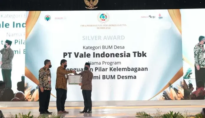 Program Pemberdayaan PT Vale Indonesia Sabet Penghargaan dari Kemendes