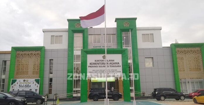 Kantor Wilayah (Kanwil) Kementerian Agama (Kemenag) Provinsi Sulawesi Tenggara (Sultra).(Ismu/Zonasultra.id)