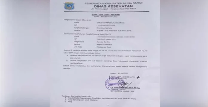 Kapus Guali Jalani Cuti Tahunan Saat Disidak Pj Bupati Mubar