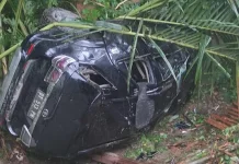 Hilang Kendali, Sebuah Mobil Masuk ke Jurang Wolasi Hilang Kendali, Sebuah Mobil Masuk ke Jurang Wolasi