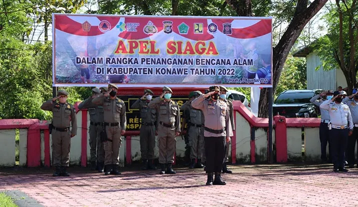 Pemkab Konawe dan Polres Gelar Apel Siaga Penanganan Bencana