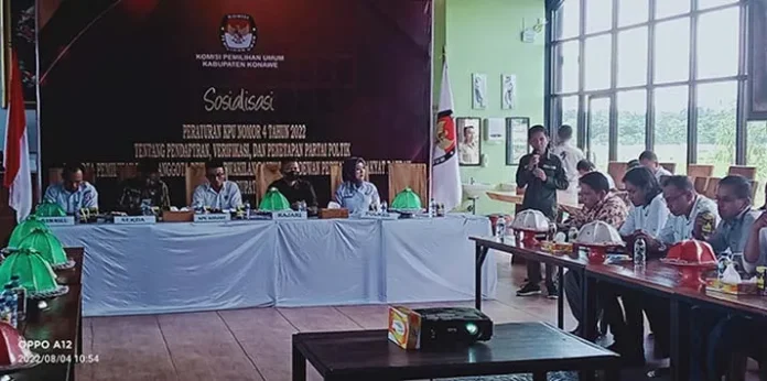 KPU Konawe Gelar Sosialisasi Peraturan Nomor 4 tahun 2022