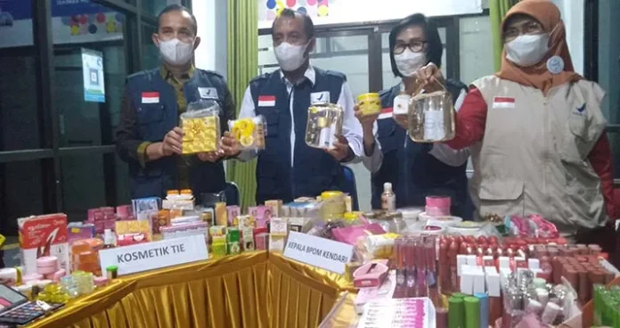 BPOM Kendari Amankan 397 Item Kosmetik Ilegal Senilai Rp71 Juta