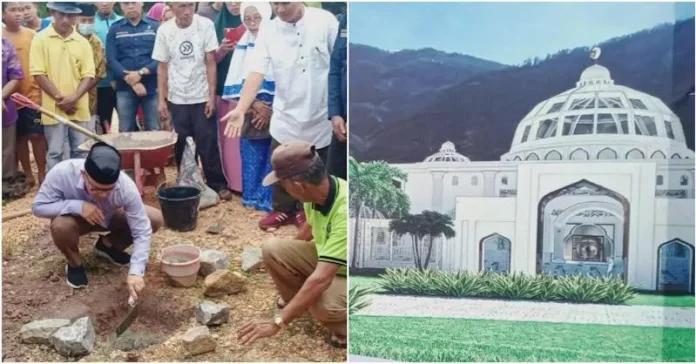 Masyarakat Tanggobu Lambuya Bersama PT BJKI Bangun Masjid Tahan Gempa