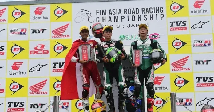 Jadi Kado HUT Kemerdekaan, Tiga Pembalap Astra Honda Harumkan Indonesia di Jepang