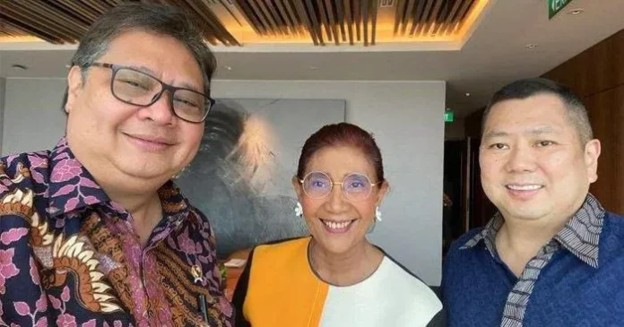 Airlangga Bertemu Susi Pudjiastuti dan Hary Tanoe, Bahas Pemilu 2024