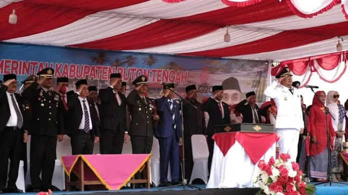 Pj Bupati Buteng Gelar Upacara HUT RI ke-77 di Labungkari