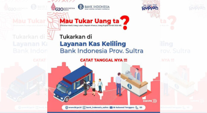 Ini Jadwal Kas Keliling BI Sultra dan Penukaran Uang Kertas Tebaru