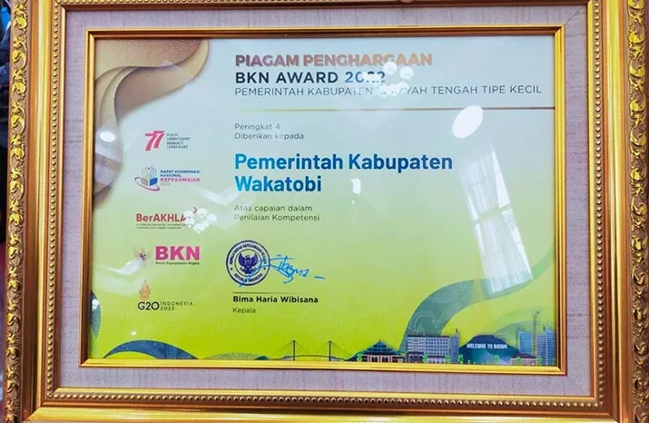 Pemda Wakatobi Raih BKN Award 2022