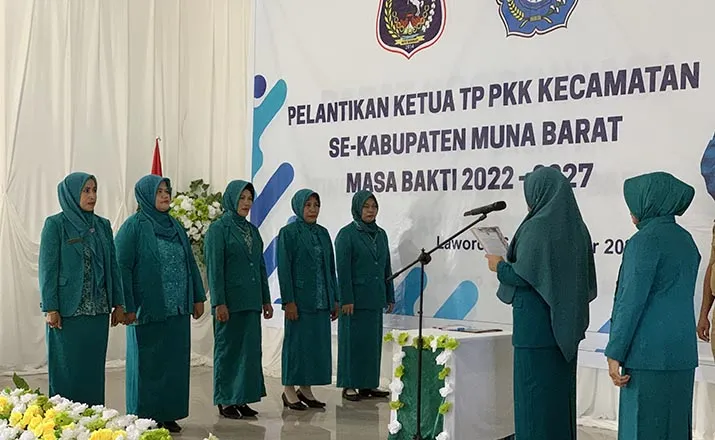 TP PKK Kabupaten dan Kecamatan di Mubar Resmi Dikukuhkan