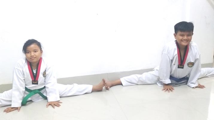 Naufal dan Naura, Atlet Cilik yang Juara di Kejurprov Taekwondo 2022