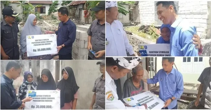 Bupati Wakatobi Serahkan BSPS secara Door to Door kepada 15 KK di Pulau Tomia