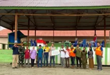 PT ANTAM Tbk UBPN Konut Bantu Pembangunan Tribun Desa Tapunopaka PT ANTAM Tbk UBPN Konut Bantu Pembangunan Tribun Desa Tapunopaka