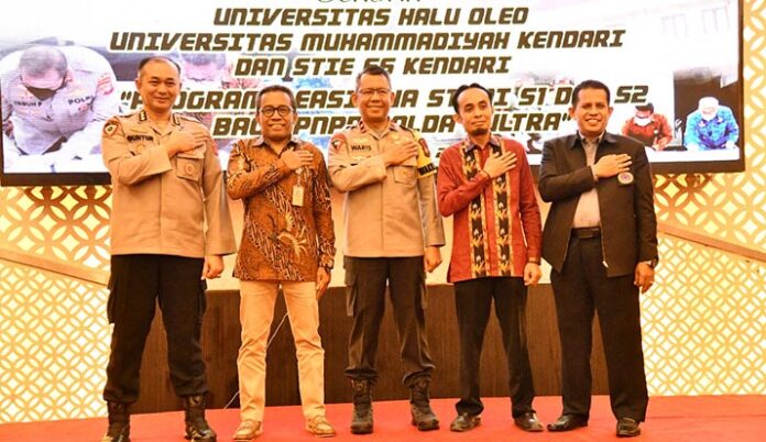 UHO dan Polda Sultra Teken MoU untuk Pembinaan PNS Polri