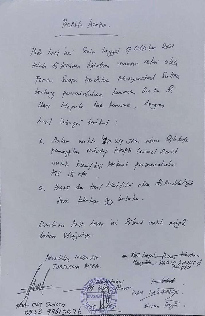 Forskema Sultra Desak Polda Atas Dugaan Diskriminasi Petani Routa oleh KPH Laiwoi Barat