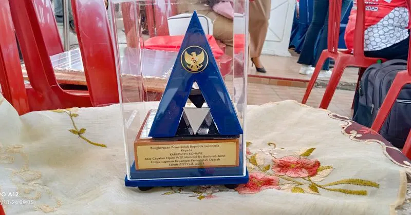 Tujuh Kali Berturut-turut WTP, Pemkab Konawe Terima Plakat dan Piagam Penghargaan   