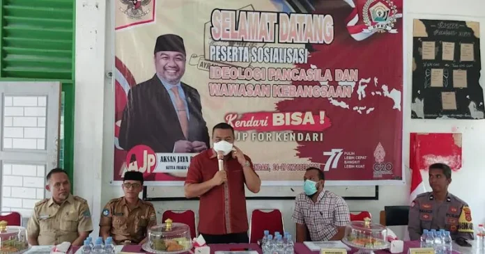 AJP Gelar Sosialisasi Pancasila Hingga Rehab Pagar Sekolah di SMAN 9 Kendari