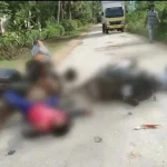 Diduga Menyalip Truk, Dua Pengendara Motor di Mubar Tabrakan Diduga Menyalip Truk, Dua Pengendara Motor di Mubar Tabrakan