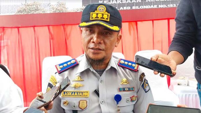 Kepala Dinas (Kadis) Dishub Kota Kendari Laode Abdul Manas Salihin