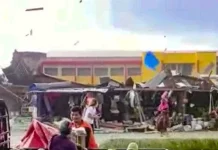 Puluhan Kios di Pasar Laino Muna Rusak Dihantam Angin Puting Beliung Puluhan Kios di Pasar Laino Muna Rusak Dihantam Angin Puting Beliung