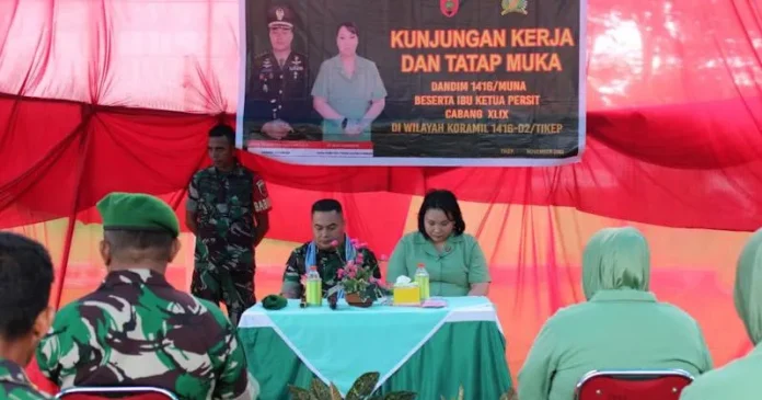 Kunker di Koramil Tikep Mubar, Dandim 1416/Muna Ingatkan Anggotanya Keluarga yang Utama