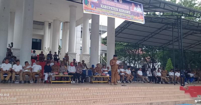 Kontingen Konawe Resmi Dilepas Berlaga di Porprov 2022, Ini Pesan Bupati