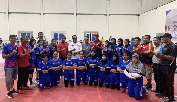 Tim Putri Kembali Raih Emas, Pj Bupati Optimis Sepak Takraw Mubar Jadi Juara Umum