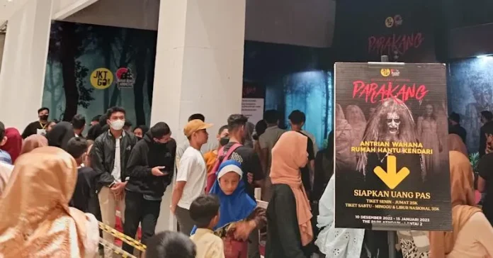 Rumah Hantu Parakang di The Park Mall Kendari Dipadati Pengunjung