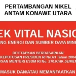 Menteri ESDM RI Tetapkan ANTAM UBPN Konawe Utara Masuk Objek Vital Nasional Menteri ESDM RI Tetapkan ANTAM UBPN Konawe Utara Masuk Objek Vital Nasional