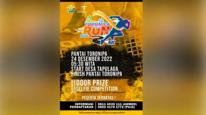 Ikuti Toronipa Beach Run 2022 yang Digelar Dispar Sultra