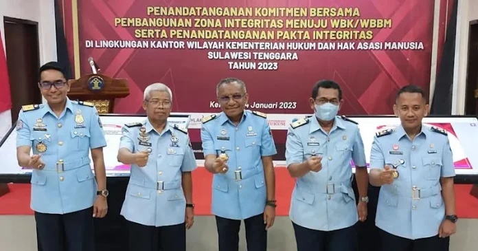 Kemenkumham Sultra Komit Bangun Zona Integritas Menuju WBK/WBBM di 2023