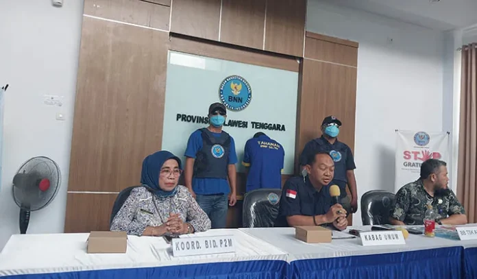 BNNP Sultra Amankan Seorang Pria Pengedar Sabu di Kendari