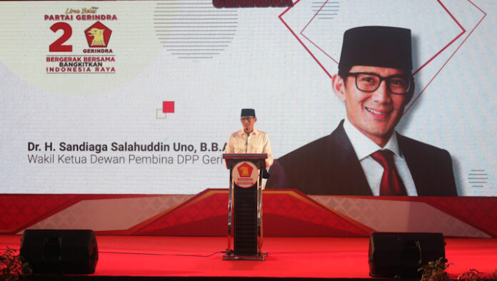 Ini Pesan Sandiaga Uno di Rakorda Partai Gerindra Sultra