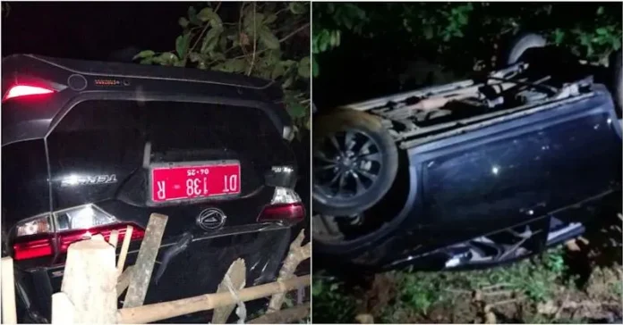 Mobil Camat Wadaga Terbalik di Mabodo, Korban Luka-luka