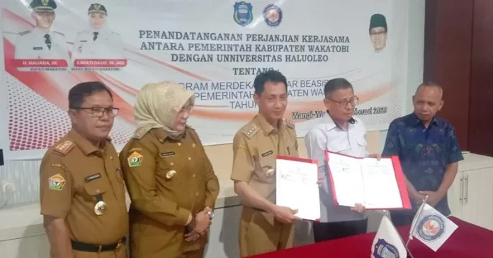 Pemda Wakatobi dan UHO Jalin Kerja Sama Terkait Beasiswa